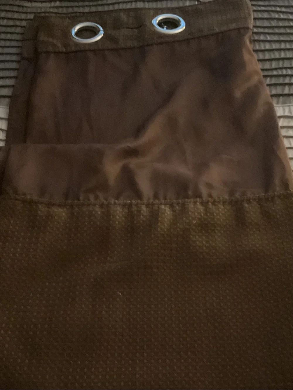 Brown Grommet-Top Shower Curtain Panel